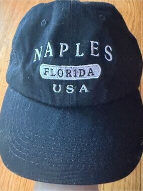 Naples Florida USA Embroidered Baseball Cap - Black